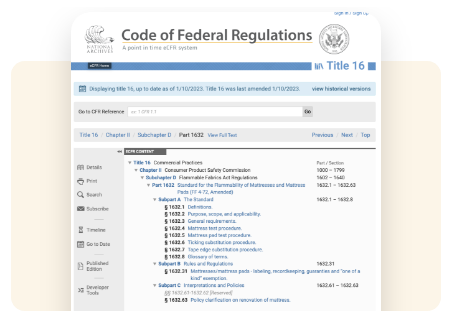 Code of Federal Regulations Preview