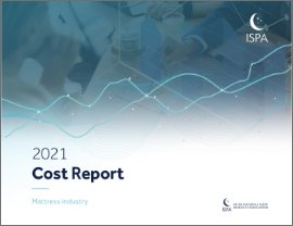 Hands calculating financial costs on blue report cover